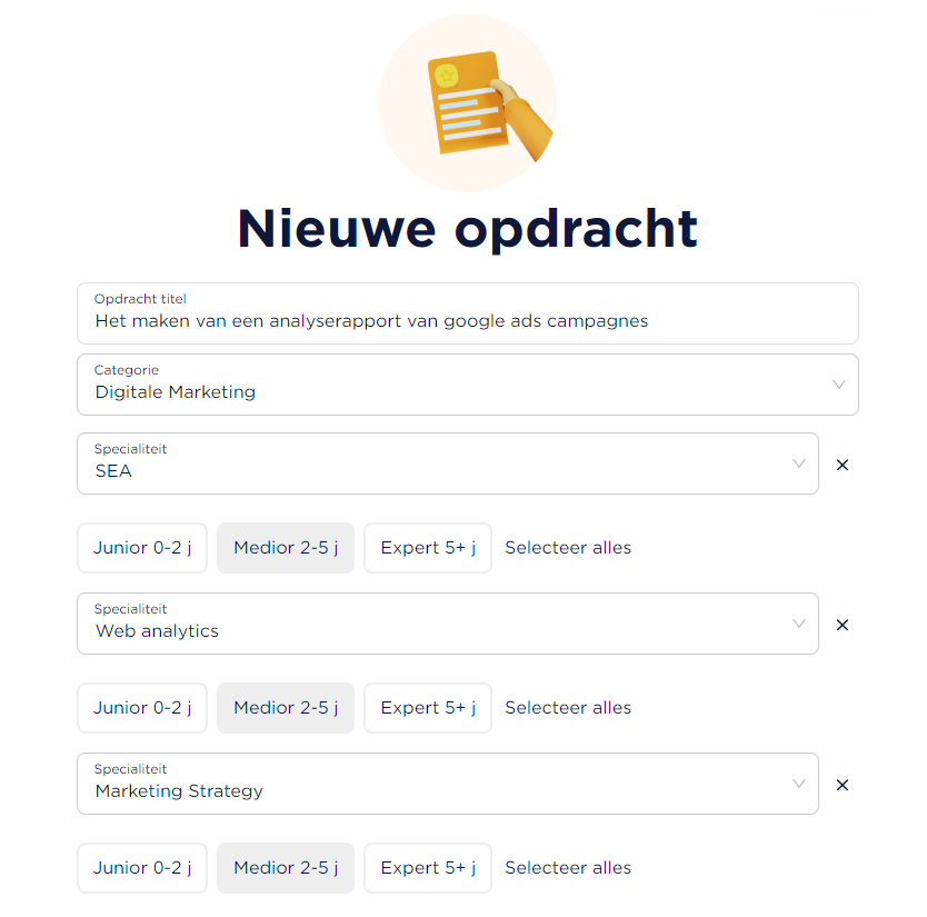 Hoe plaats je een opdracht bij kickjobs