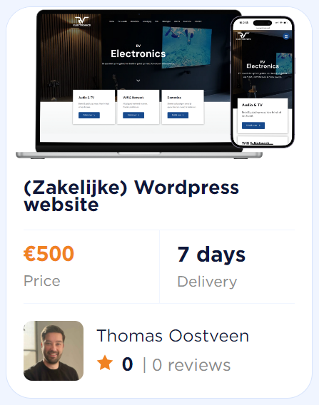 Online marketing project Wordpress website